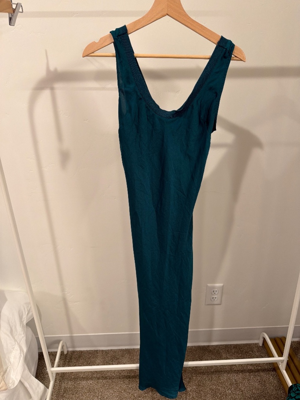 Bias cut slip midi dress